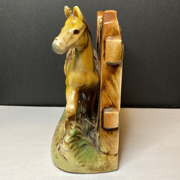 Vintage Ceramic Horse Bookends - Picture 10 of 16